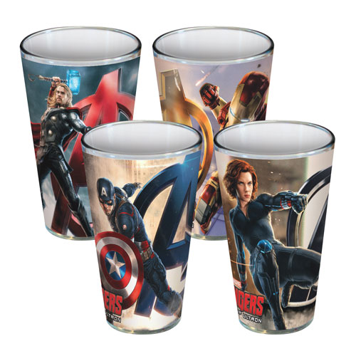 Avengers: Age of Ultron Poses 16 oz. Pint Glass 4-pack